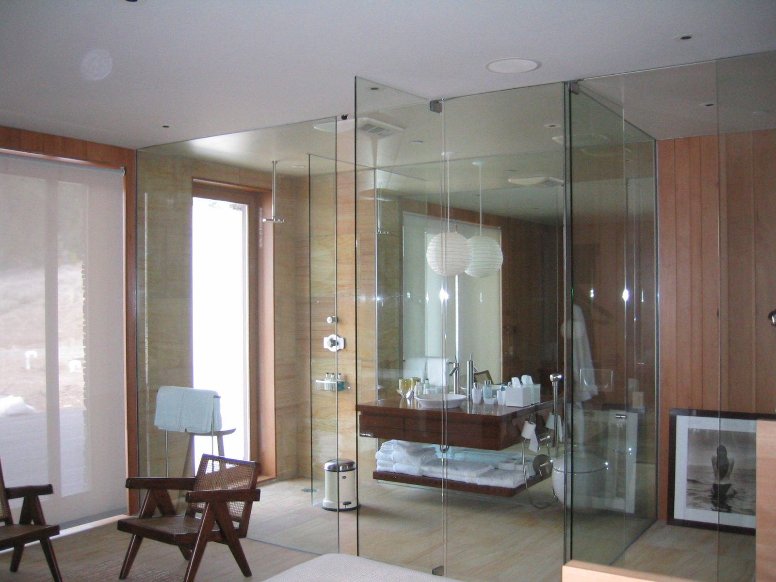 Custom glass showers